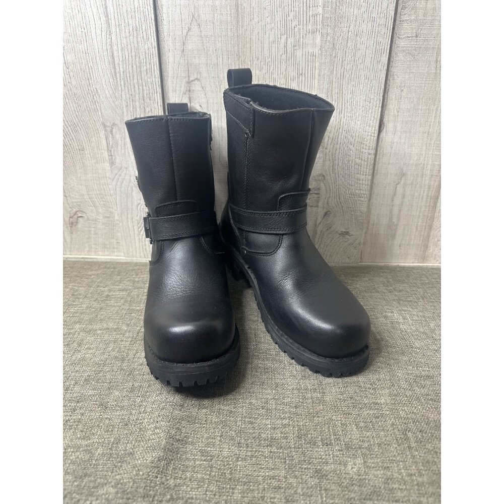 Milwaukee Leather Mens Black Biker Boots 8.5 EEEE Wide Genuine Leather
